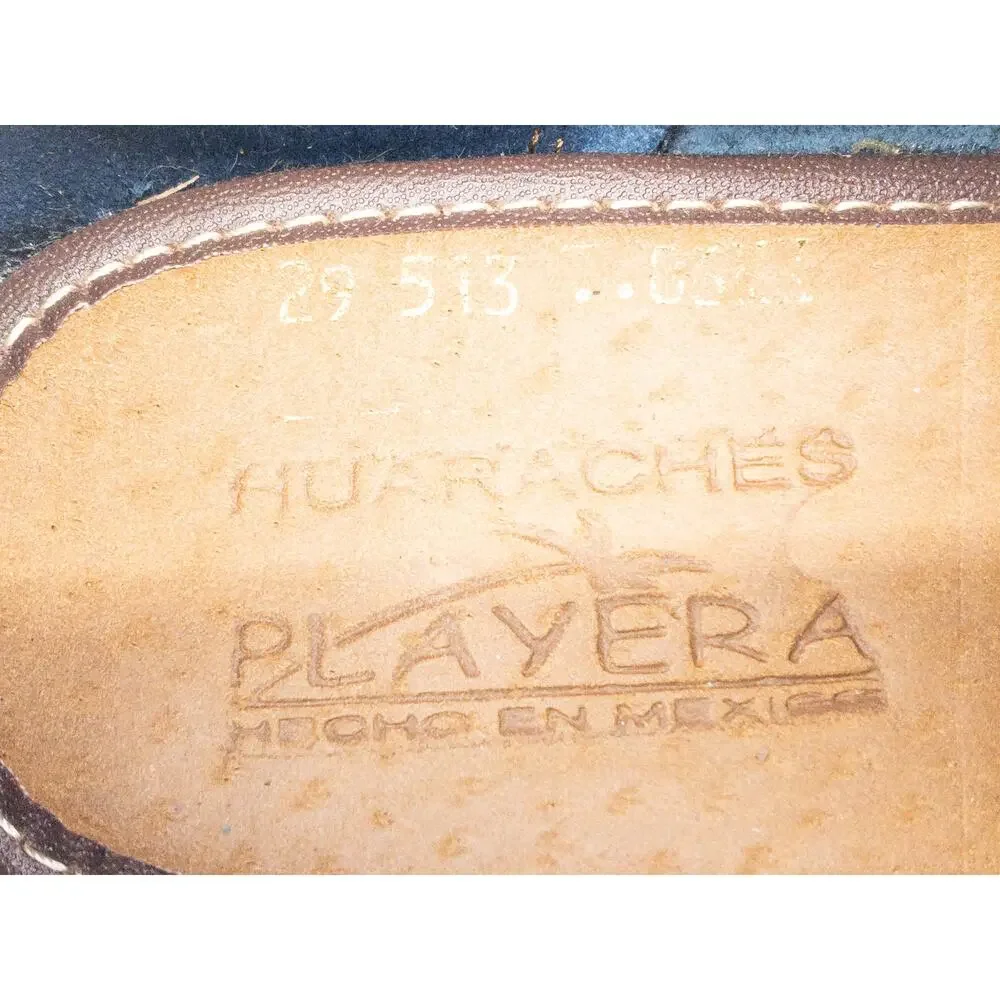 Huaraches Playera Men's Navy Chaleco Leather Geometric Oxford US 11 MX29